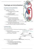 Samenvatting: lymfestelsel - Fysiologie II