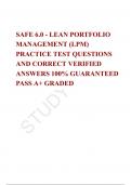 Lean Portfolio Management (LPM) - 77% Exam Questions And Verified Solutions 