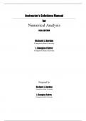 Instructor's Solution Manual for Numerical Analysis 10th Edition,(Burden, 2015), All Chapters 