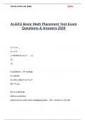 ALEKS Basic Math Placement Test Exam Questions & Answers 2025