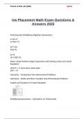 Uw Placement Math Exam Questions & Answers 2025