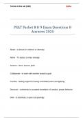 PSAT Packet 8 & 9 Exam Questions & Answers 2025