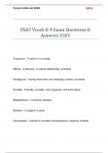 PSAT Vocab 8-9 Exam Questions & Answers 2025