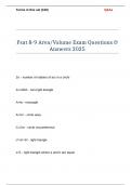 Psat 8-9 Area Volume Exam Questions & Answers 2025