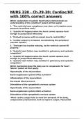 NURS 330 - Ch.29-30 CardiacHF with 100- correct answers