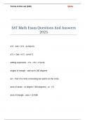 SAT Math Exam Questions And Answers 2025