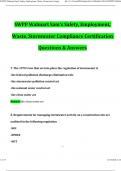 SWPPP Walmart / Sam's Safety, Employment, Waste, Stormwater Compliance Certification Exam 2025 Newest Questions & Answers 100% Correct 2025 / 2026 Verified by Experts