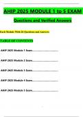 2025 AHIP Module 1 to 5 Exam Questions and Verified Answers, 100% Guarantee Pass Verified by Experts