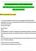 ATI Fundamentals Proctored Exam (2025 / 2026) with Questions and Verified Rationalized Answers, 100% Correct Latest Update