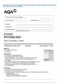 2024 AQA A-LEVEL PSYCHOLOGY Paper 2 Psychology in context MAY Merged Question Paper and Final Mark scheme {VERIFIED}