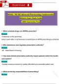 NR 565 Midterm Exam Study Guide / NR565 Advanced Pharmacology Questions with Answers (2025 / 2026) (Verified Answers)- Chamberlain