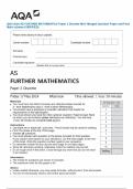 BUNDLE>>>AQA AS FURTHER MATHEMATICS 2024 Question Paper and Final Mark scheme Complete Set  