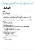 2024 AQA AS HISTORY Revolution and dictatorship: Russia, 1917–1953 Component 2N The Russian Revolution and the Rise of Stalin, 1917–1929 MAY 2024 Merged Question Paper and Final Mark scheme {VERIFIED}