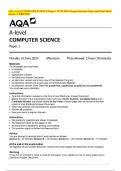 AQA A-level COMPUTER SCIENCE Paper 1 JUNE 2024 Merged Question Paper and Final Mark scheme {VERIFIED}