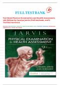 Test Bank Physical Examination and Health Assessment, 9th Edition by Carolyn Jarvis / Complete Guide Chapters 1-32 Included| Latest Test Bank 100% Veriﬁed Answers with rationales | LATEST