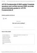 ATI PN Fundamentals B 2025 update Complete questions and verified answers/100% accurate answers|already graded A+ ATI PN Fundamentals B