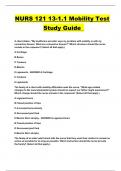 NURS 121 13-1.1 Mobility Test Study Guide 