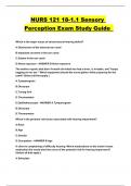 NURS 121 18-1.1 Sensory Perception Exam Study Guide 