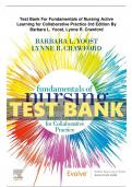 Test Bank For Fundamentals of Nursing Active  Learning for Collaborative Practice 3rd Edition By  Barbara L. Yoost, Lynne R. Crawford