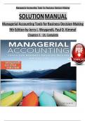 SOLUTION MANUAL Managerial Accounting Tools for Business Decision Making 9th Edition by Jerry J. Weygandt, Paul D. Kimmel All Chapters 1-14, Complete