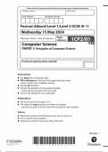  2024 Pearson Edexcel Gcse Computer Science Paper 1 (1CP2/01: Principles of Computer Science)