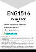 ENG1516 EXAM PACK 2025 - DISTINCTION GUARANTEED