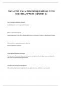 NSCA CPSS  EXAM 2024/2025 QUESTIONS WITH SOLVED ANSWERS GRADED  A+ 