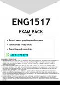 ENG1517 EXAM PACK 2025 - DISTINCTION GUARANTEED