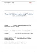 Computer Science Engineering Questions And Answers 2025