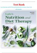 Test Bank For Lutz's Nutrition and Diet Therapy 8th Edition By Erin Mazur; Nancy Litch with rationales