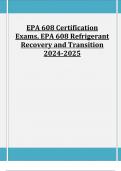 EPA 608 Certification Exams, EPA 608 Refrigerant Recovery and Transition 2024-2025