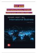 Test Bank for International Business 3rd Edition by Michael Geringer and Jeanne McNett