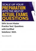 SAFe Scrum Master Practice Test/ Questions with Certified Solutions/ 2025.