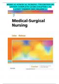 TEST BANK FOR MEDICAL-SURGICAL NURSING, 7TH EDITION BY LINTON COMPLETE GUIDE |CHAPTER 1-52|LATEST VERSION 2025| GRADED A+