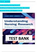 TEST BANK For Understanding Nursing Research 8th Edition By Susan Grove, ISBN: 9780323826419, All 14 Chapters Covered, Verified Latest Edition