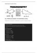 TRIGONOMETRY QUICK NOTES