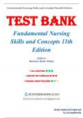 Test Bank for Timby's Fundamental Nursing Skills and Concepts 11th Edition by Donnelly-Moreno, All Chapters Covered 1-38