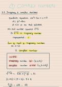 EDEXCEL A LEVEL CORE PURE MATHS 1 - COMPLEX NUMBERS NOTE