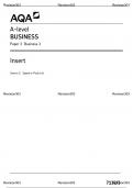 A-Level AQA 2024 Business Paper 3 with insert