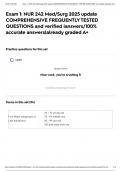 Exam 1: NUR 242 Med/Surg 2025 update COMPREHENSIVE FREQUENTLY TESTED QUESTIONS and verified |answers/100% accurate answers|already graded A+