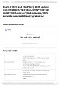 Exam 2: NUR 242 Med/Surg 2025 update COMPREHENSIVE FREQUENTLY TESTED QUESTIONS and verified |answers/100% accurate answers|already graded A+