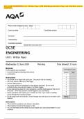 AQA GCSE ENGINEERING Unit 1 Written Paper JUNE 2024 Merged Question Paper and Final Mark scheme {VERIFIED}