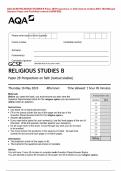 AQA GCSE RELIGIOUS STUDIES B Paper 2B Perspectives on faith (textual studies) MAY 2024 Merged Question Paper and Final Mark scheme {VERIFIED}