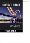 Complete Test Bank Corporate Finance 4th Edition Berk Questions & Answers with rationales (Chapter 1-31) LATEST