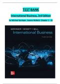 International Business 3rd Edition by Michael Geringer and Jeanne_TEST BANK