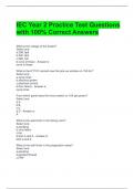 IEC Year 2 Practice Test Questions with 100% Correct Answers 