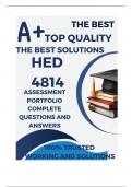 HED4814 Assessment PORTFOLIO (COMPLETE ANSWERS) 2024 - DUE January 2025