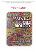 Complete Test Bank Essential Cell Biology 5th Edition Alberts Hopkin Questions & Answers with rationales (Chapter 1-20) UPDATED 2025