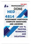 HED4814 Assessment PORTFOLIO (COMPLETE ANSWERS) 2024 - DUE January 2025