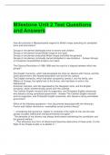 Milestone Unit 2 Test Questions and Answers 